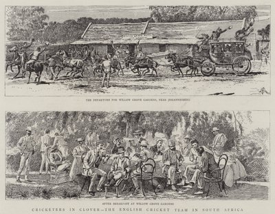 Cricketers in Clover, the English Cricket Team in South Africa by Alfred Chantrey Corbould
